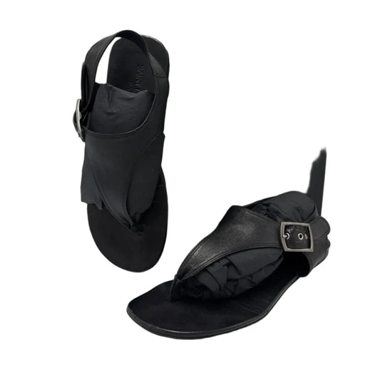 Yves Saint Laurent Mojave Luxury Sandals  In Black, Size: 7 (37)