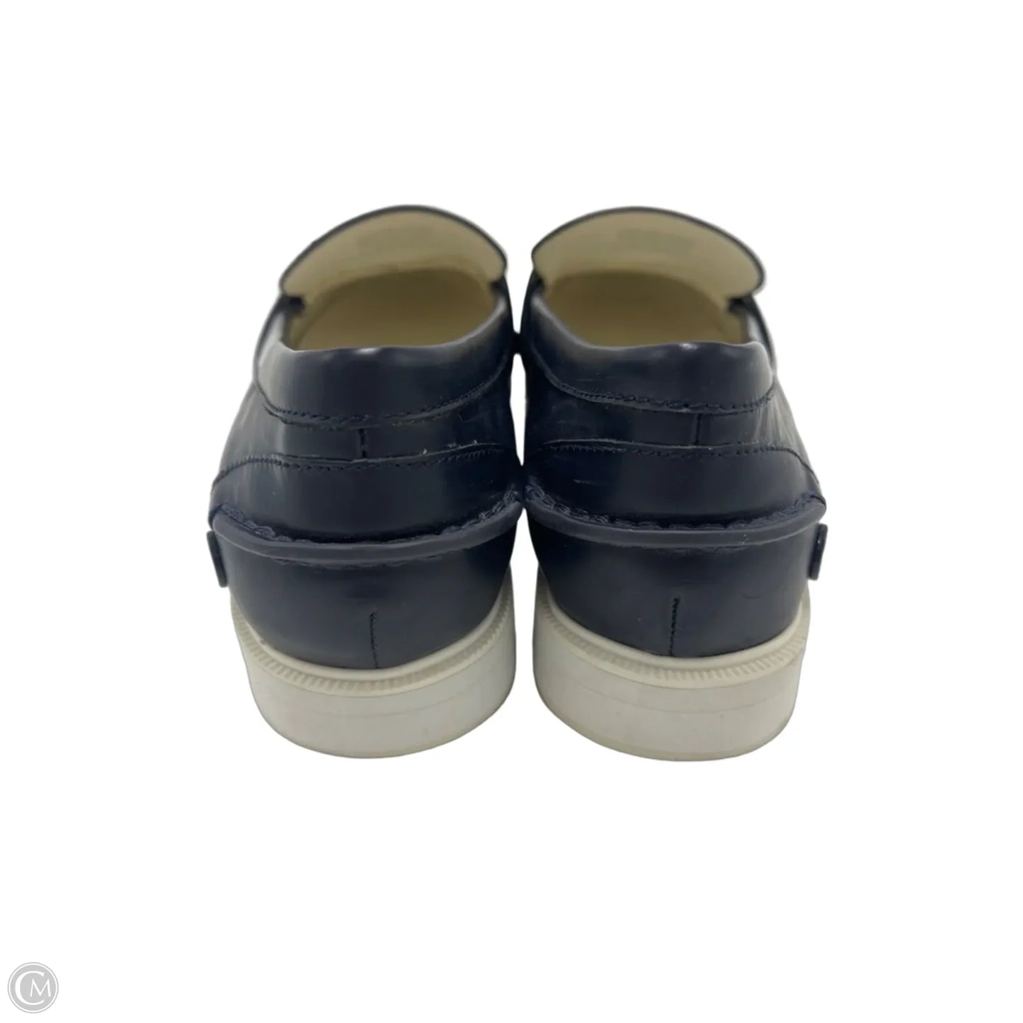 Tory Burch Pocket Tee Designer Shoes In Navy, Size: 7.5