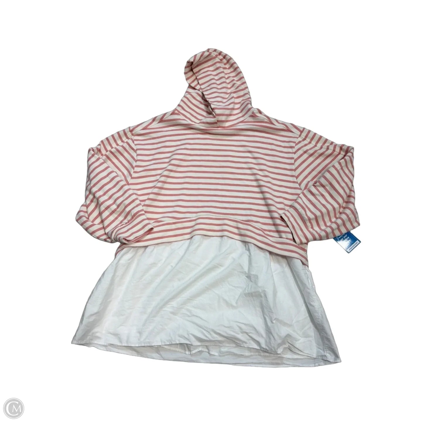 Sweatshirt Hoodie By Pilcro In Striped Pattern, Size: M