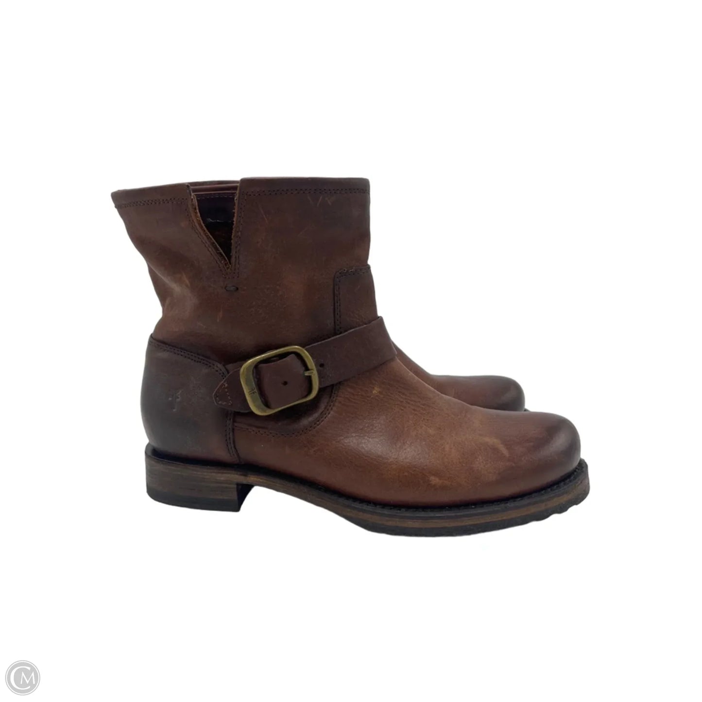 Frye Veronica Bootie Designer Boots In Brown, Size: 7.5
