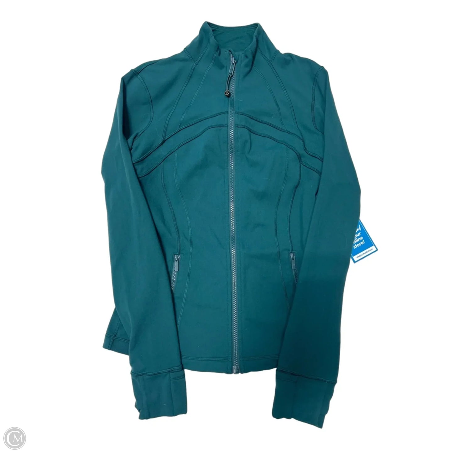 Athletic Jacket By Lululemon In Teal, Size: 6