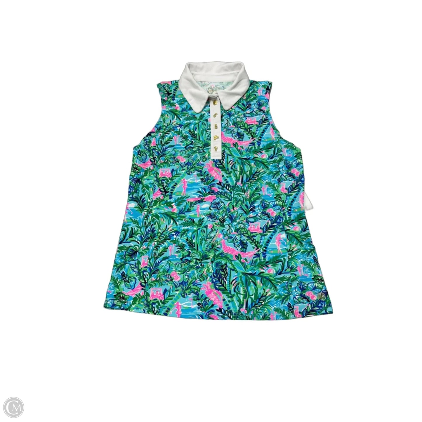 Top Sleeveless Designer By Lilly Pulitzer In Green, Size: S