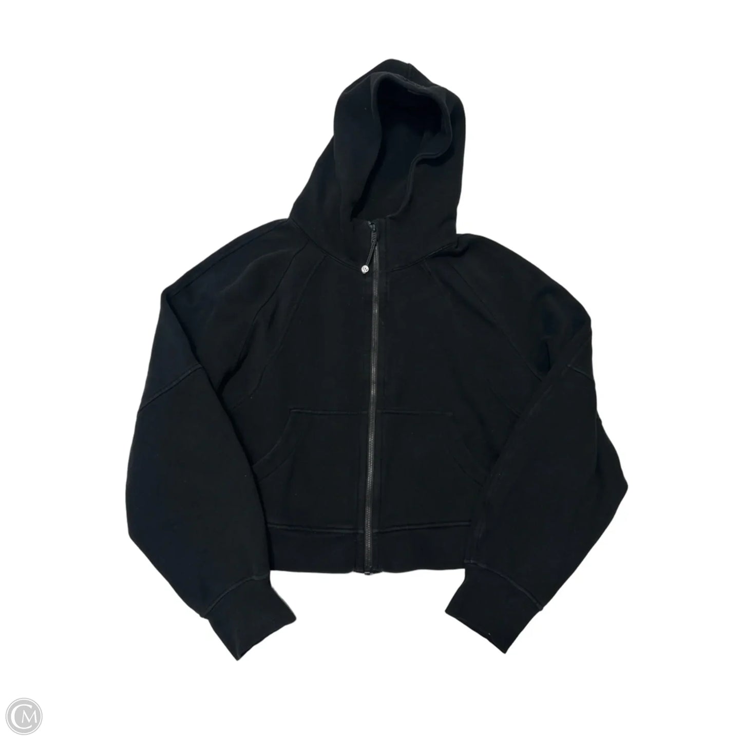 Athletic Jacket By Lululemon In Black, Size: M