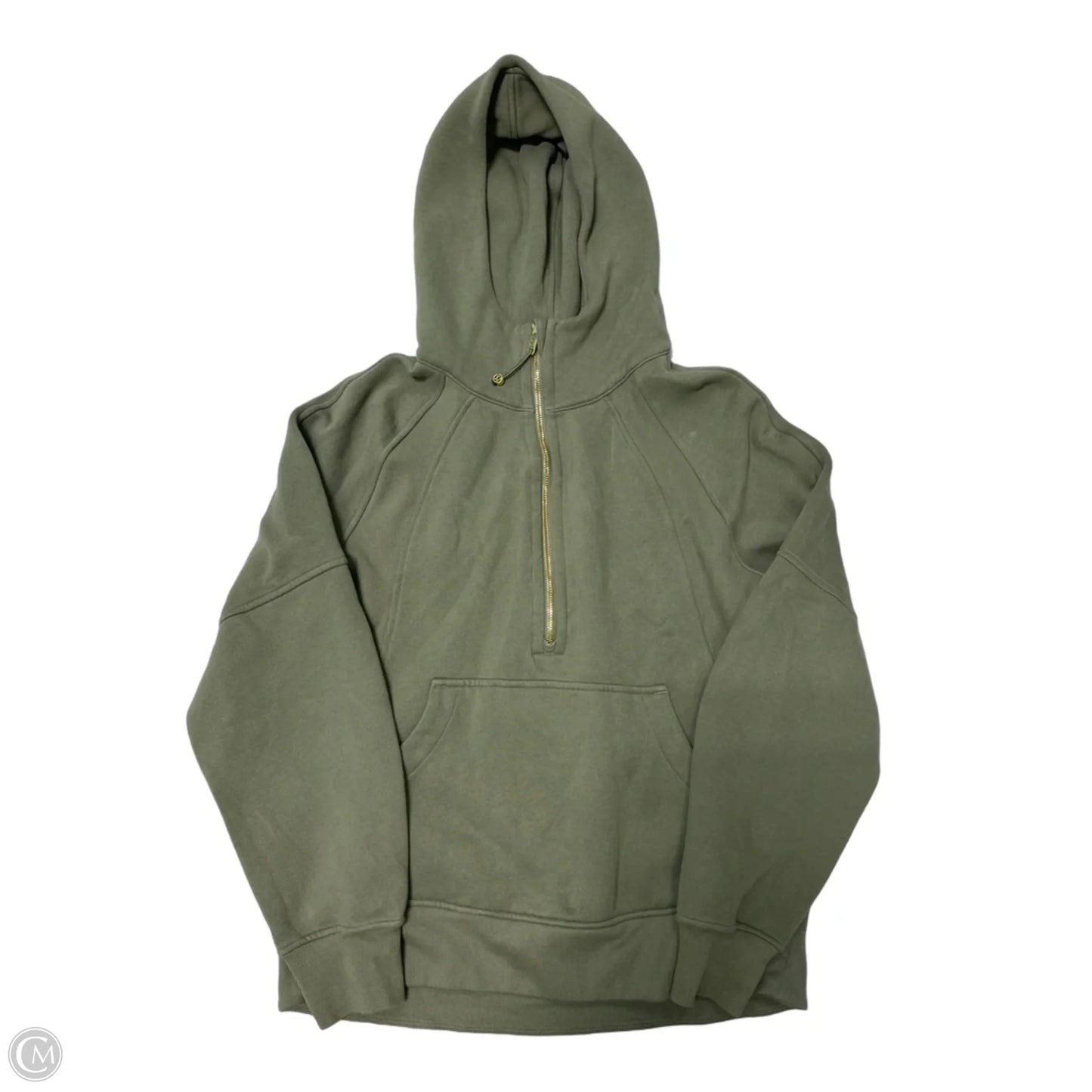 Athletic Sweatshirt Hoodie By Lululemon In Green, Size: L