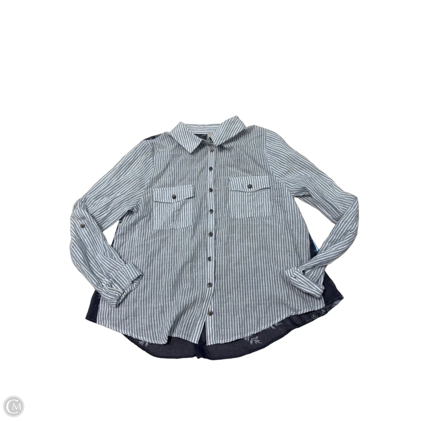 Top Long Sleeve By Free People In Striped Pattern, Size: S