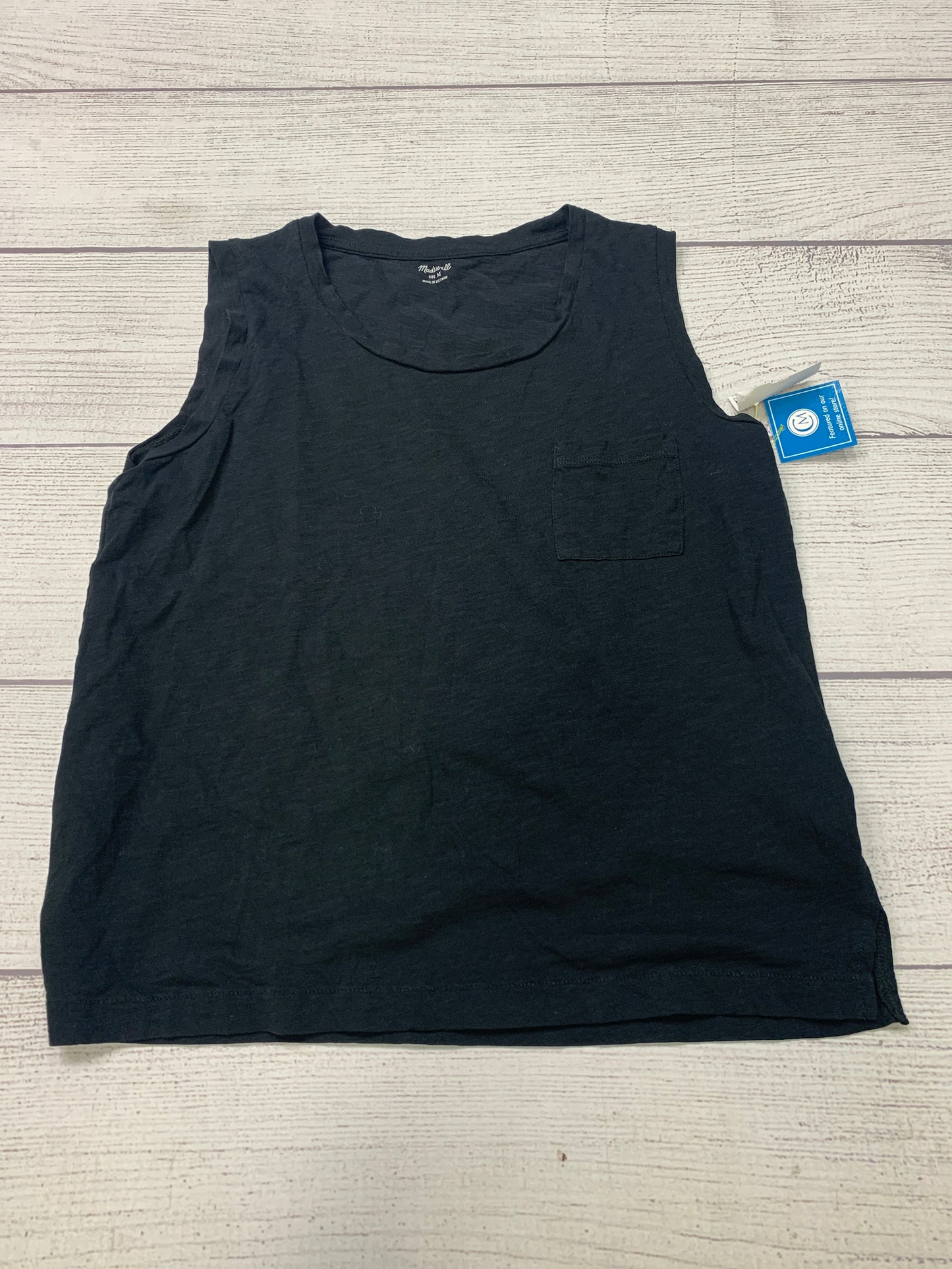 Black Top Sleeveless Basic Madewell, Size M