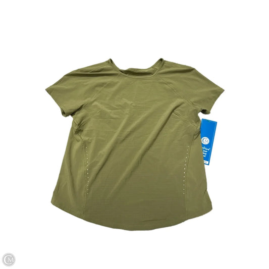 Athletic Top Short Sleeve By Lululemon In Green, Size: S