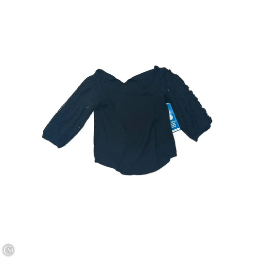 Top Long Sleeve Designer By Anthropologie In Black, Size: Xs