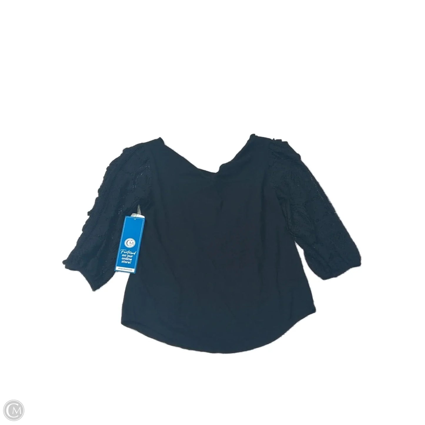 Top Long Sleeve Designer By Anthropologie In Black, Size: Xs