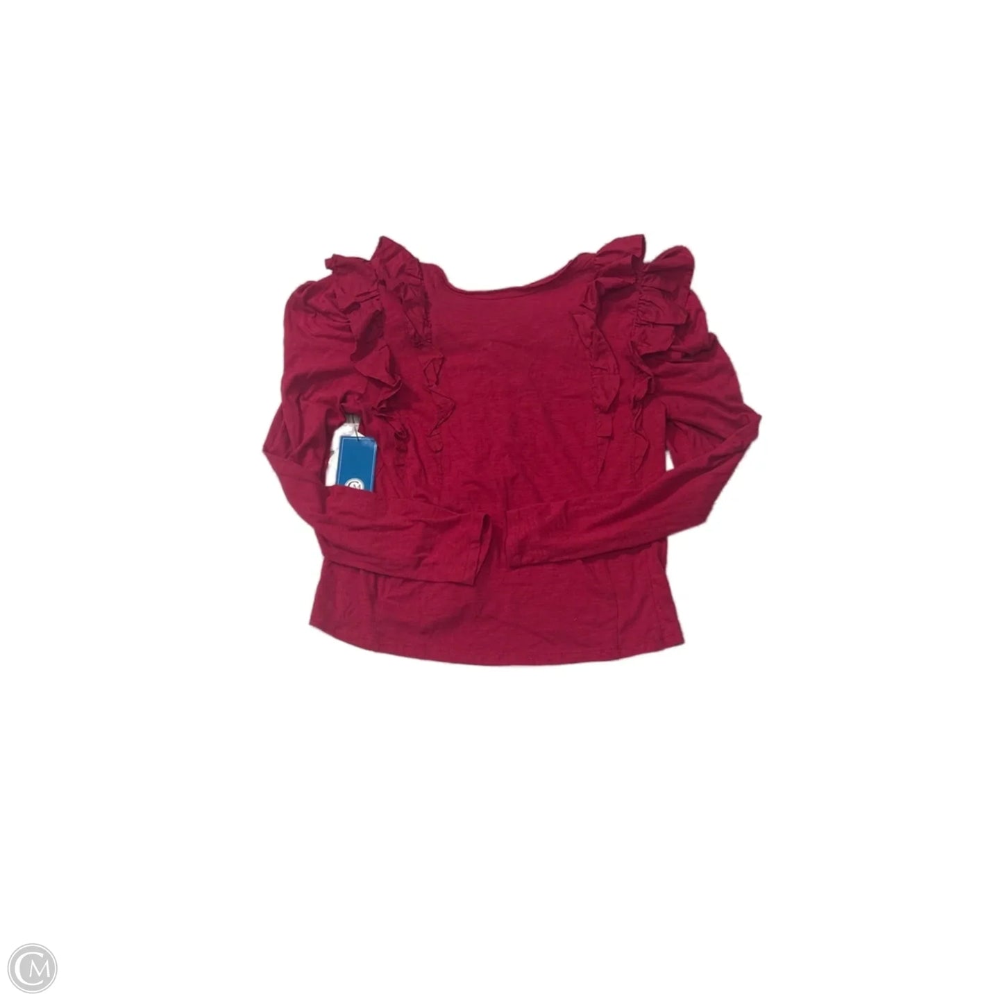 Top Long Sleeve Designer By Anthropologie In Red, Size: L