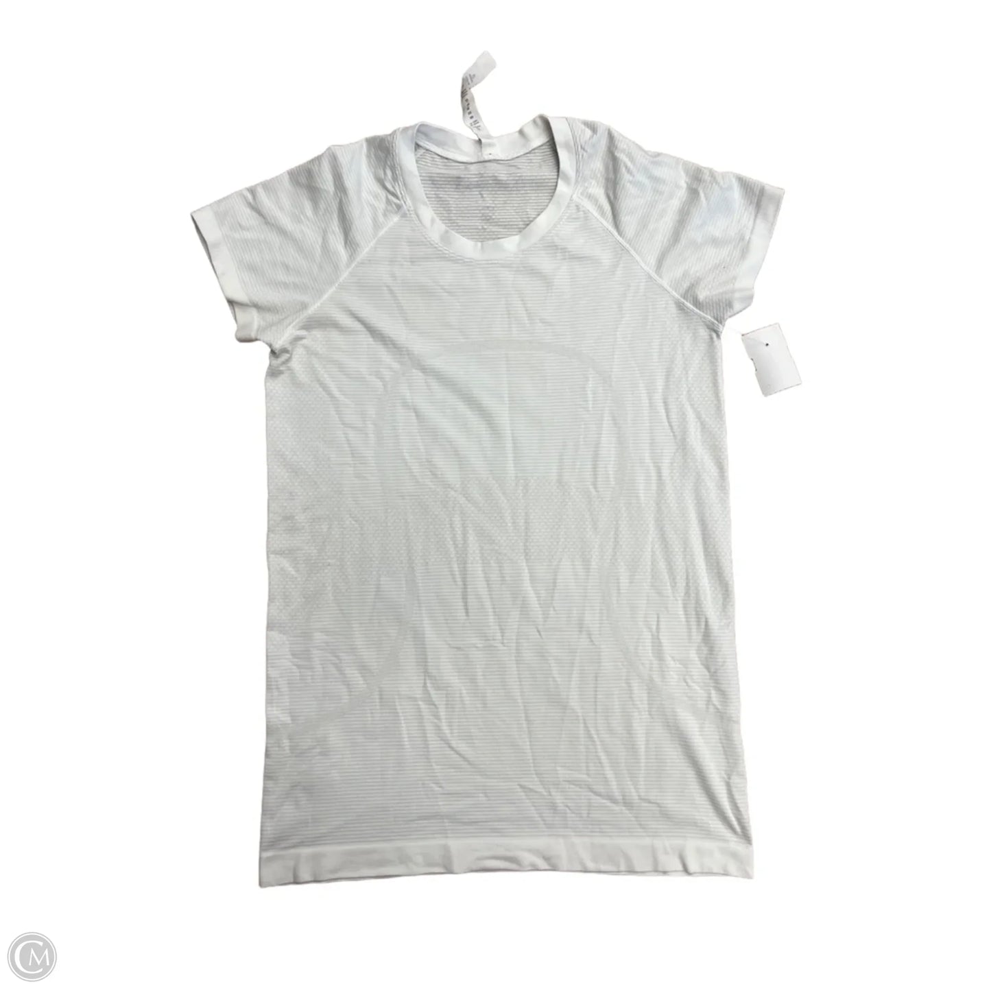 Athletic Top Short Sleeve By Lululemon In White, Size: 8