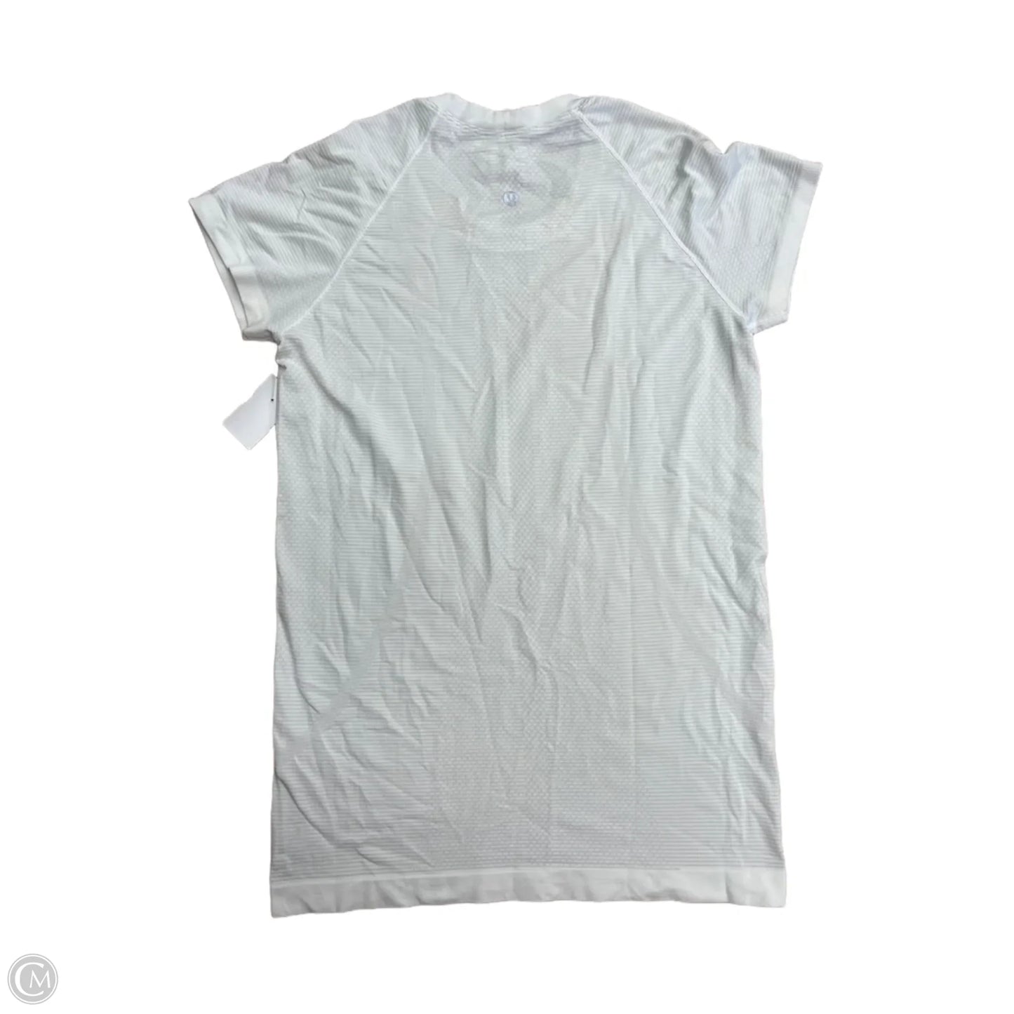 Athletic Top Short Sleeve By Lululemon In White, Size: 8