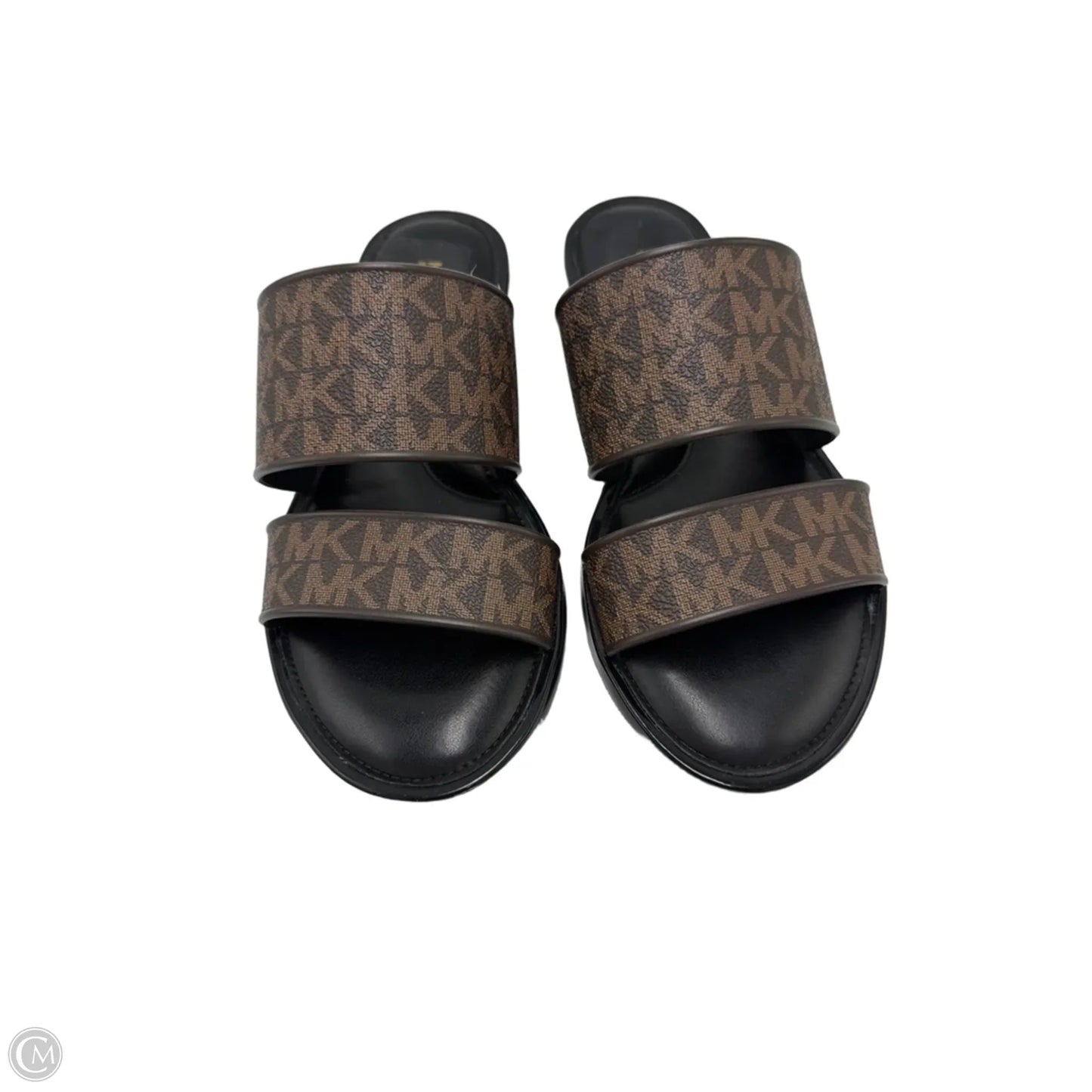 Sandals Designer By Michael Kors In Black & Brown, Size: 5