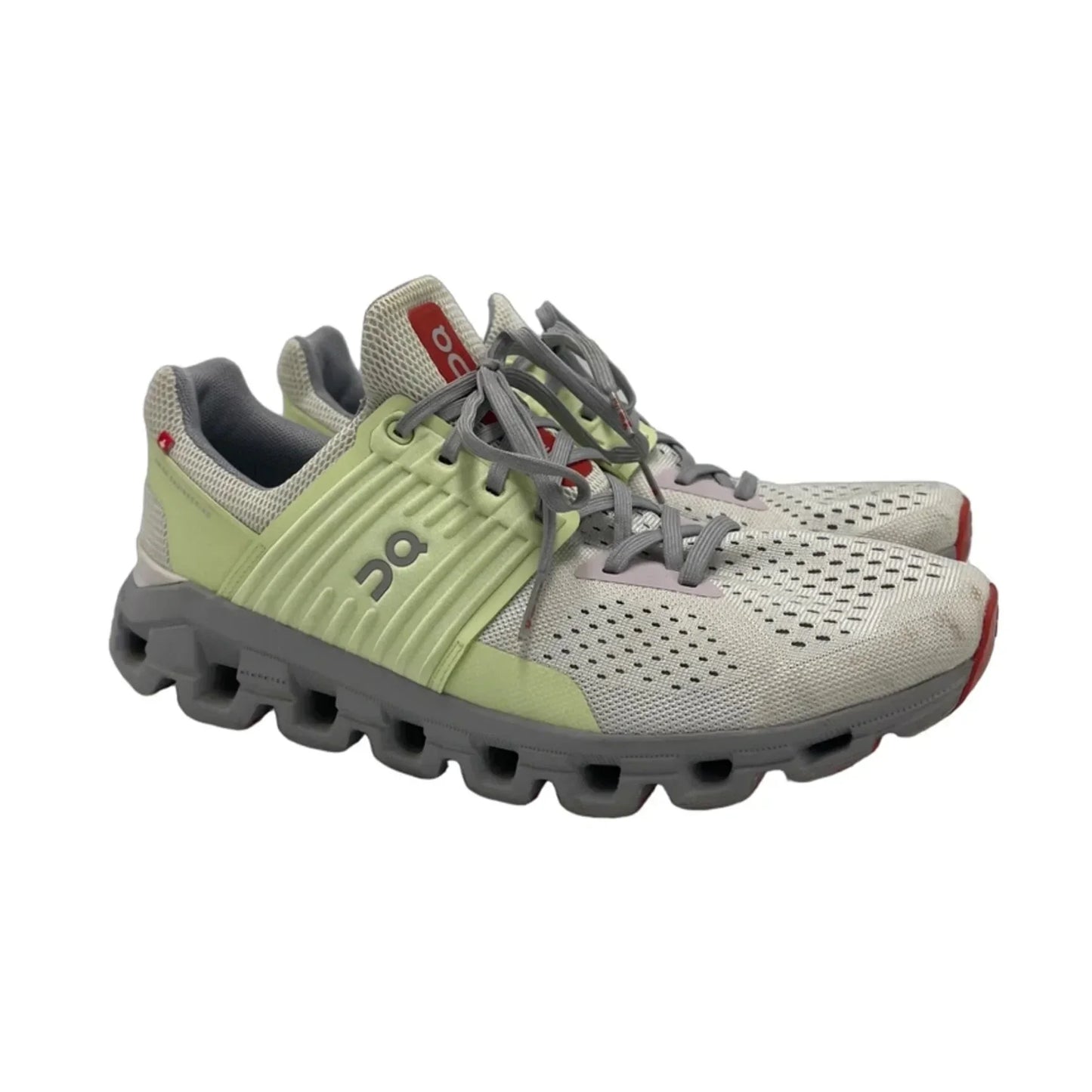 Shoes Athletic By ON Cloud In Green & Grey, Size: 10