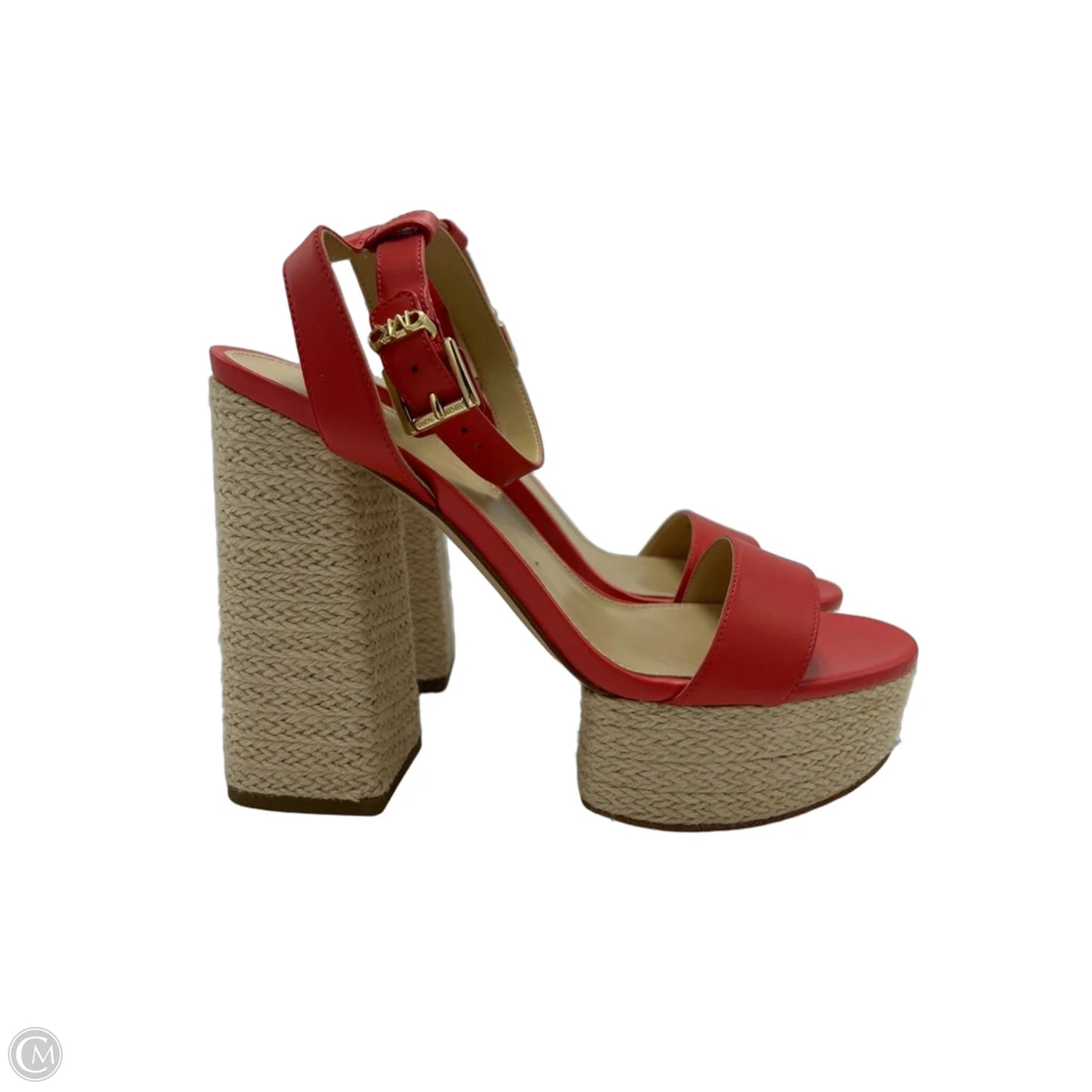 Shoes Designer By Michael Kors In Orange & Tan, Size: 8