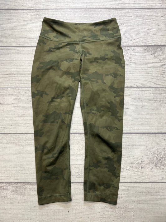 Athletic Capris By Lululemon In Camouflage Print, Size: 2