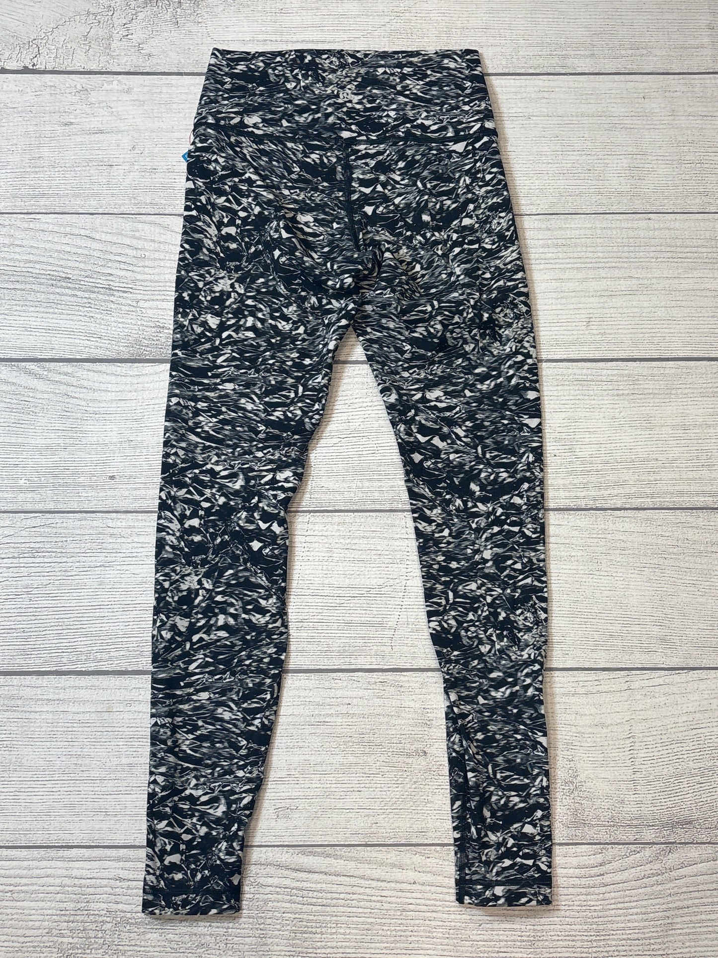 Athletic Leggings By Lululemon In Black & White, Size: S