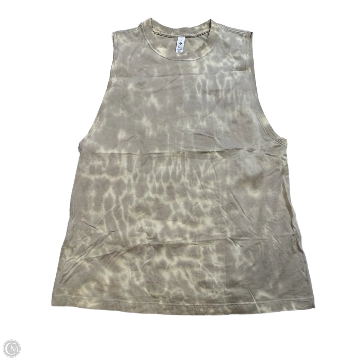 Athletic Tank Top By Lululemon In Beige, Size: Xs