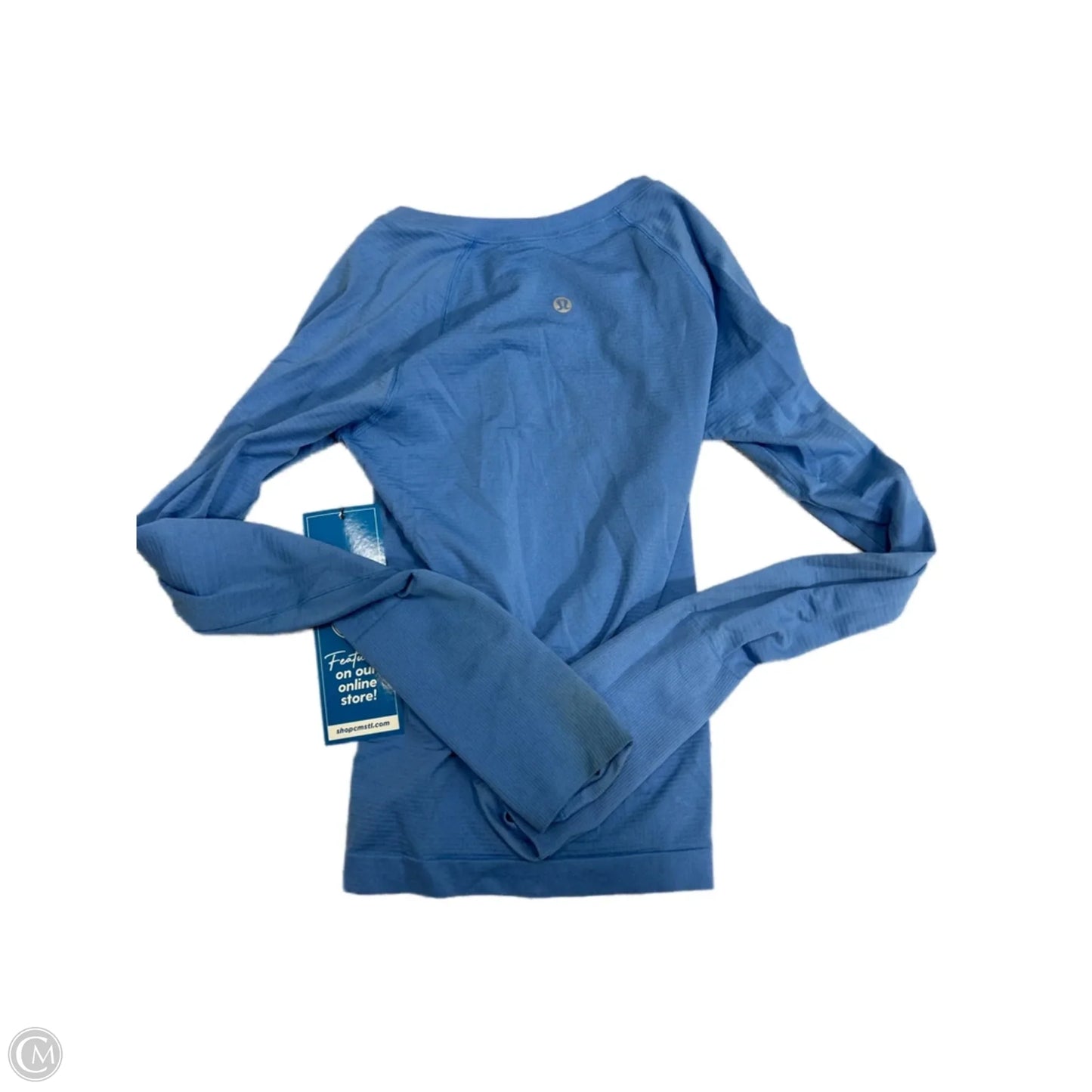 Athletic Top Long Sleeve Collar By Lululemon In Blue, Size: 0