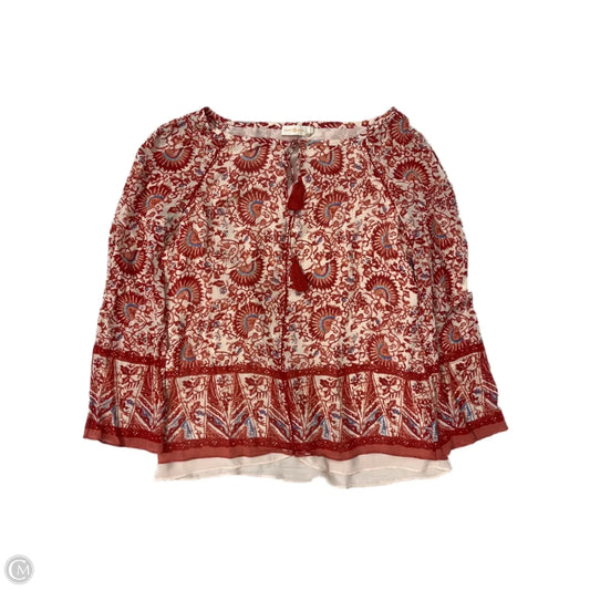 Top Long Sleeve Designer By Tory Burch In Red, Size: S