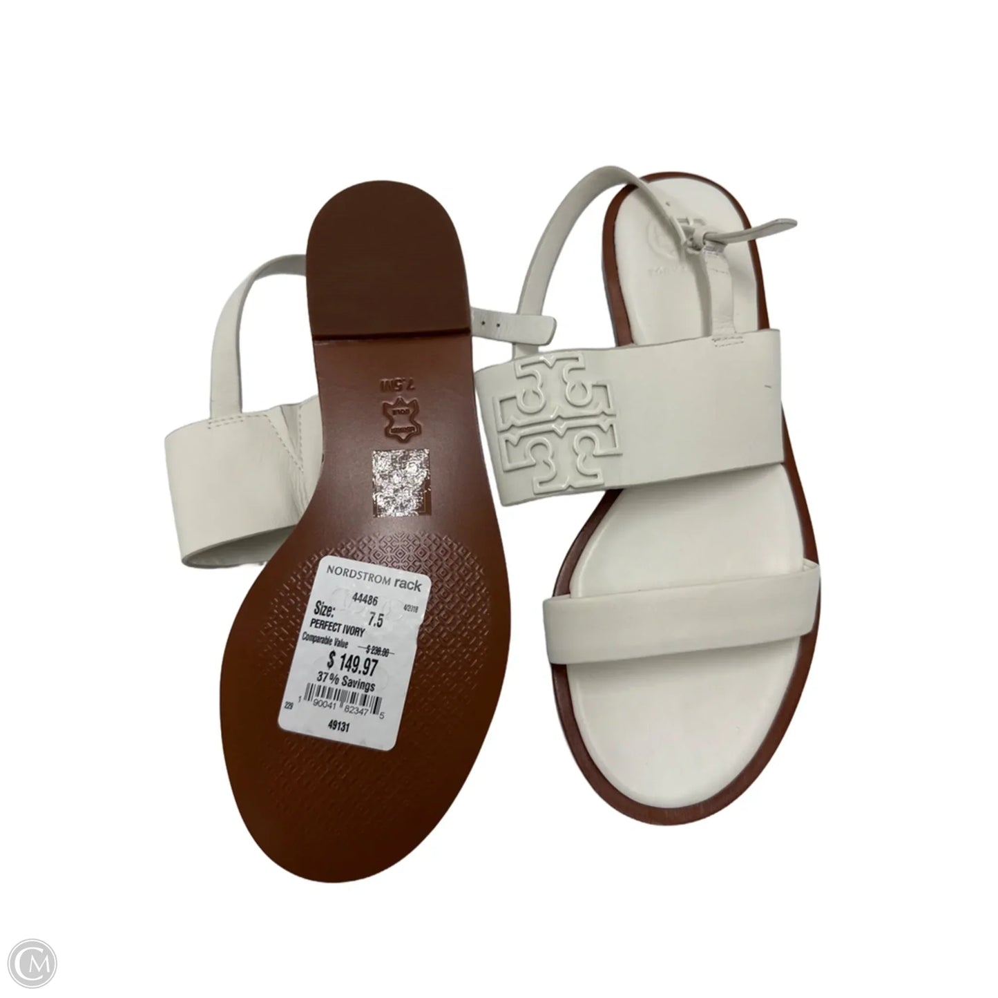 New! Sandals Designer By Tory Burch In White, Size: 7.5