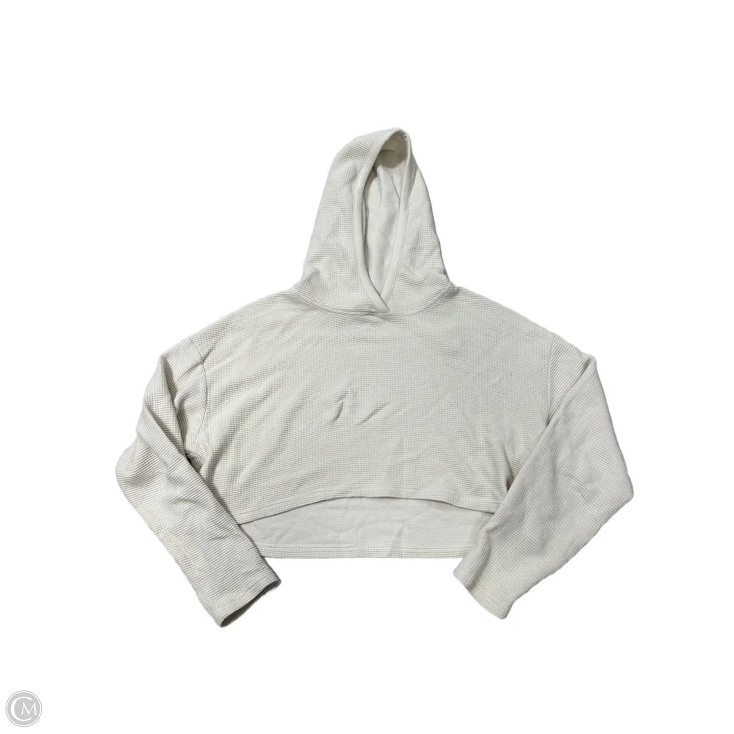 Athletic Sweatshirt Hoodie By Athleta In Cream, Size: M