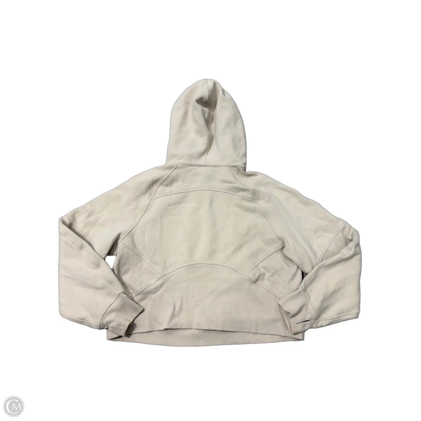 Athletic Sweatshirt Hoodie By Lululemon In Beige, Size: M