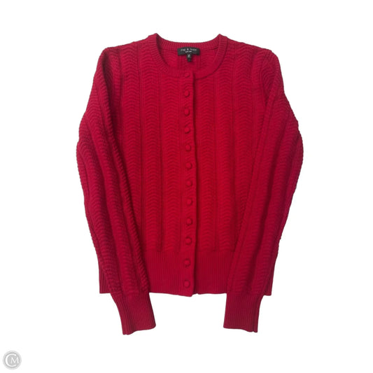 Sweater Cardigan By Rag And Bone In Red, Size: Xs