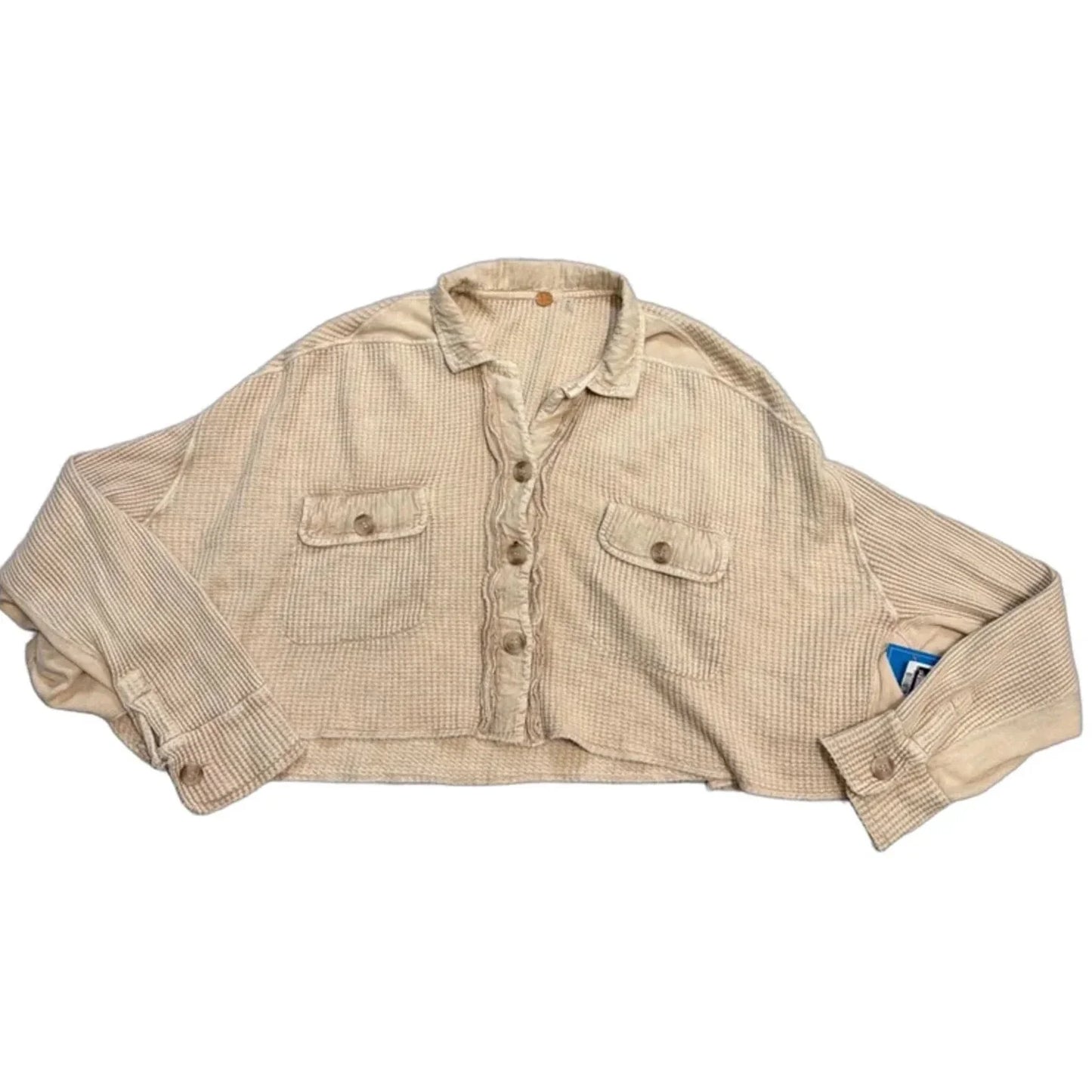 Top Long Sleeve By Free People In Tan, Size: S