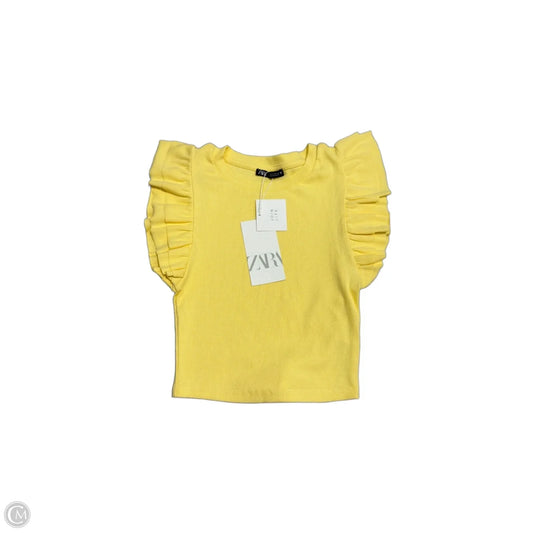 New! Top Sleeveless By Zara In Yellow, Size: S