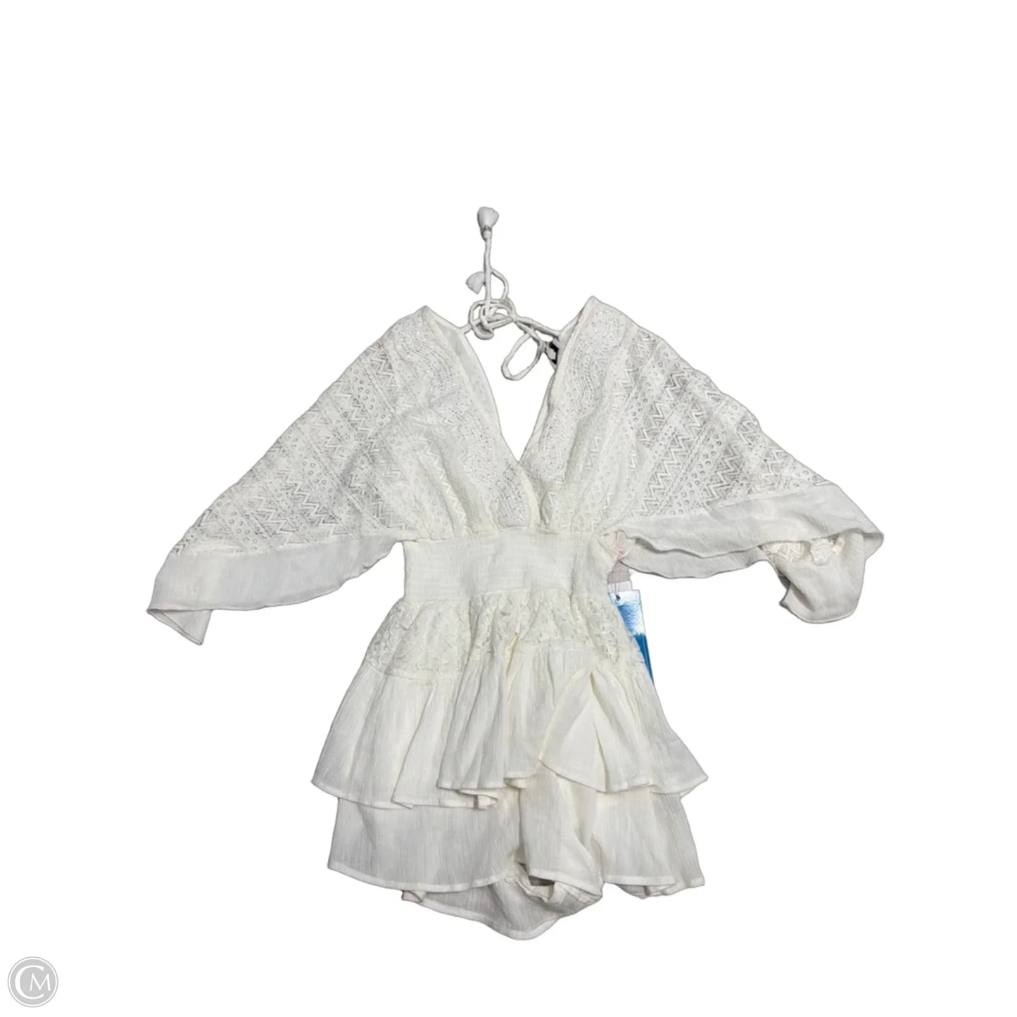 Top Short Sleeve By River Island In White, Size: Xs