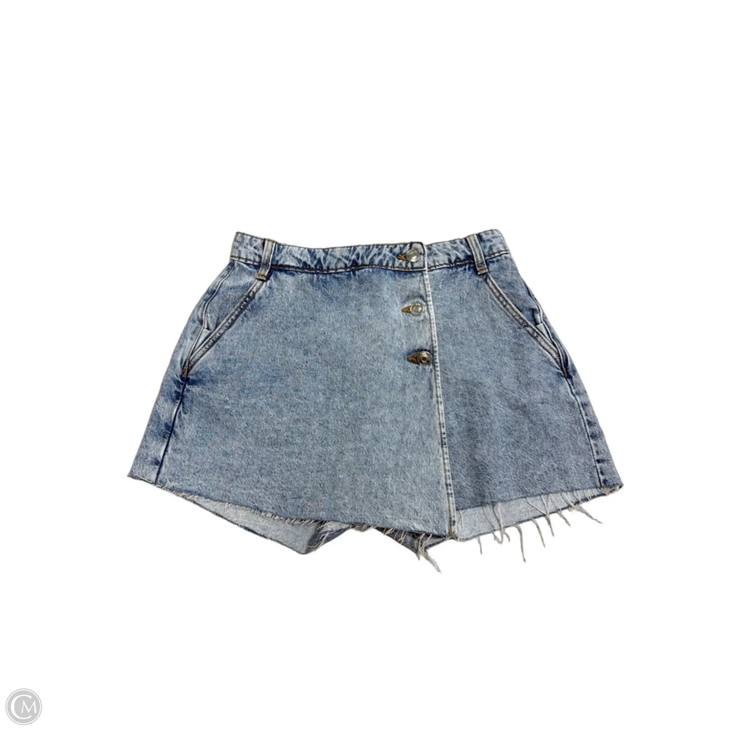 Skort By Zara In Blue Denim, Size: Xs