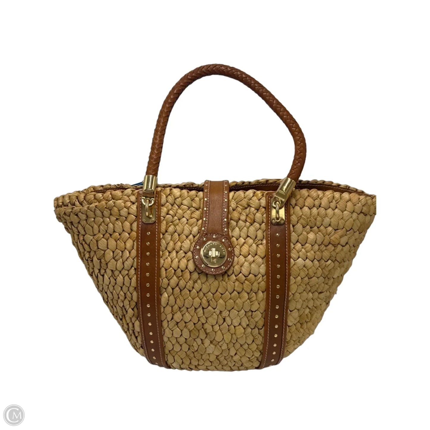 Michael Kors Santorini Raffia Basket Designer Tote