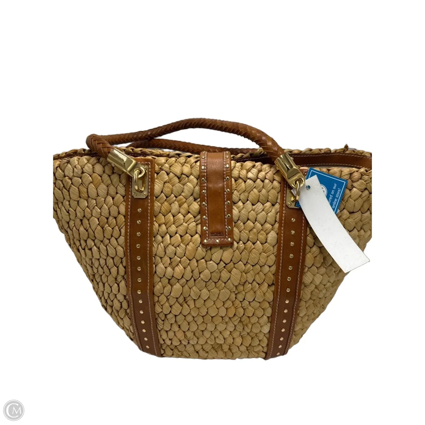Michael Kors Santorini Raffia Basket Designer Tote