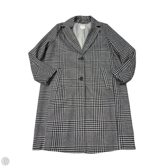 Coat Peacoat By Gap In Plaid Pattern, Size: L
