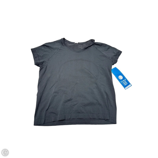 Athletic Top Short Sleeve By Lululemon In Black, Size: L