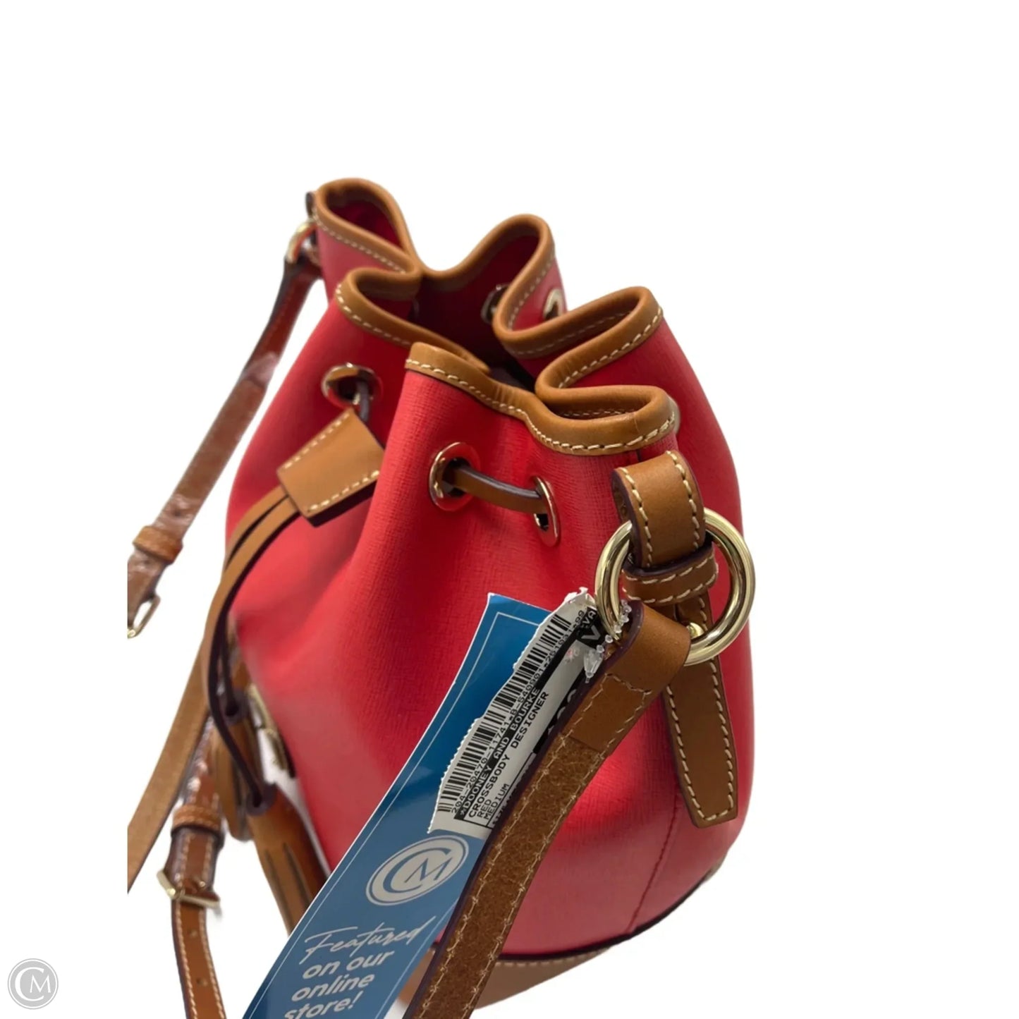 New! Pebble Leather Bucket Bag By Dooney And Bourke
