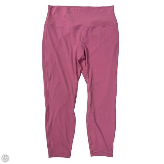 Athletic Leggings By Lululemon In Pink, Size: 14