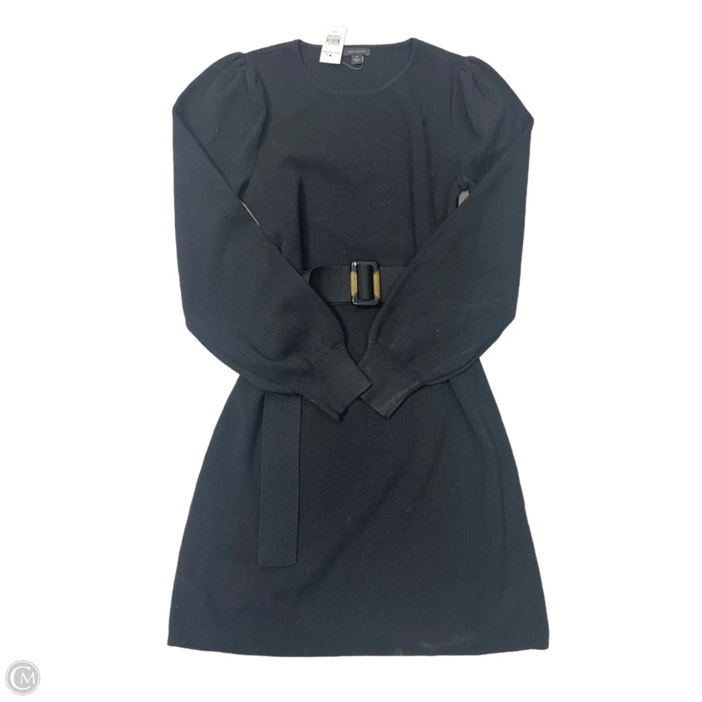 Dress Casual Midi By Ann Taylor In Black, Size: Xs