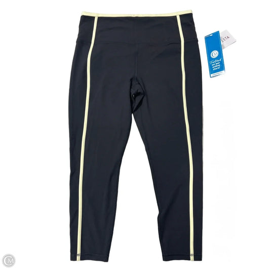 Athletic Leggings By Athleta In Black & Yellow, Size: Xl