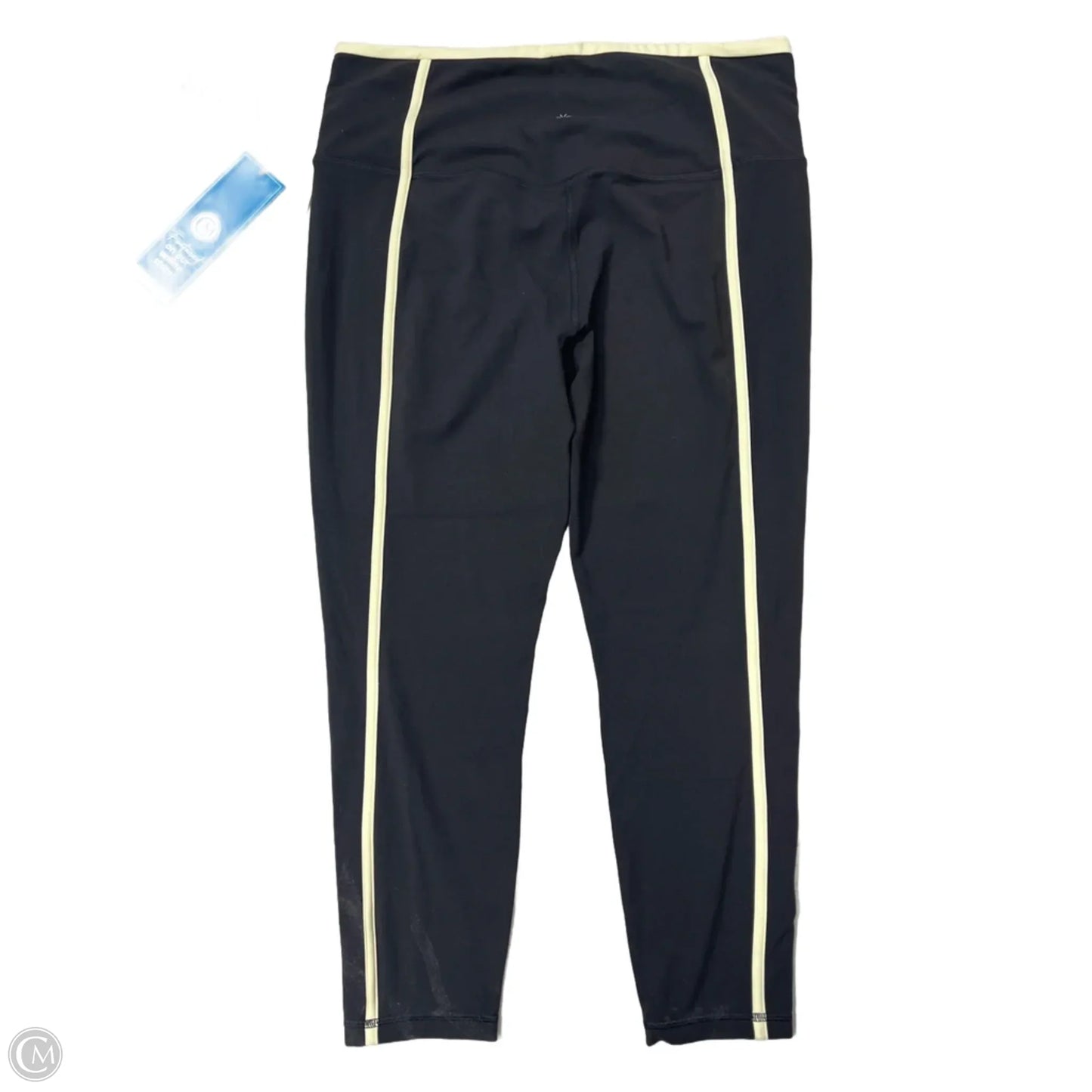 Athletic Leggings By Athleta In Black & Yellow, Size: Xl