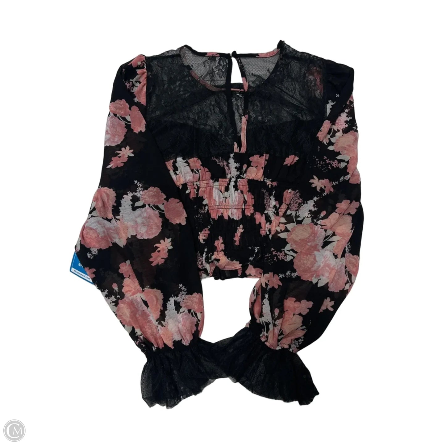 Top Long Sleeve By Free People In Floral Print, Size: L