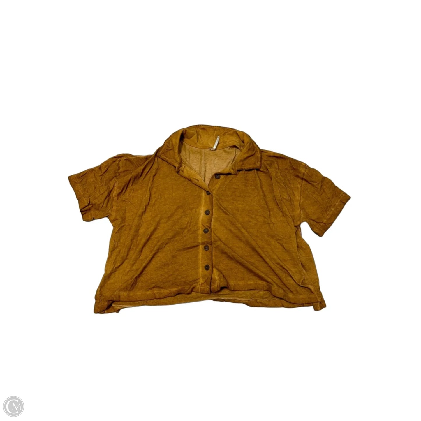 Top Short Sleeve By Free People In Orange, Size: S