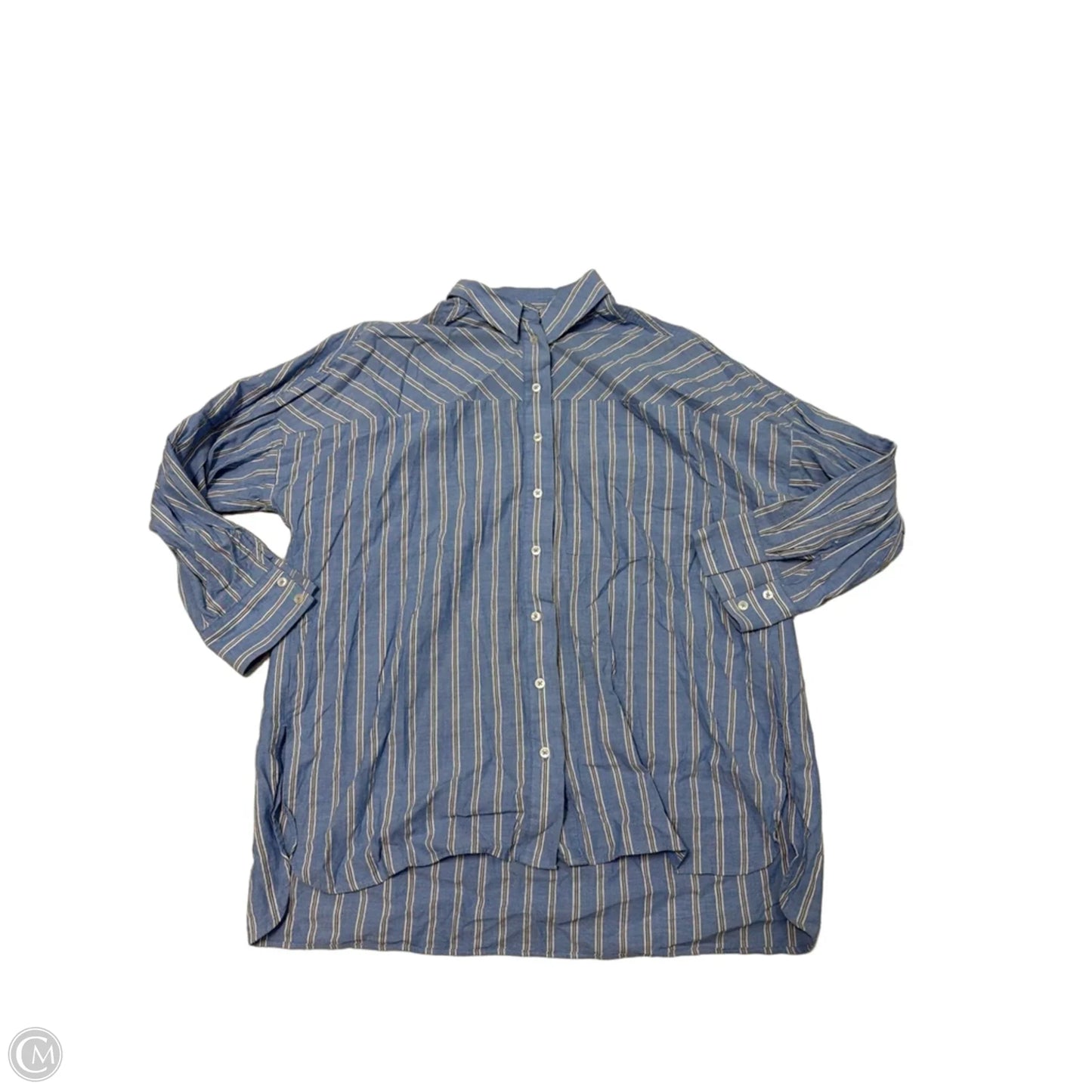 Top Long Sleeve By Pilcro In Blue, Size: S