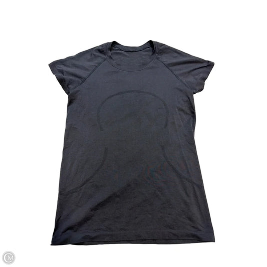 Athletic Top Short Sleeve By Lululemon In Black, Size: M