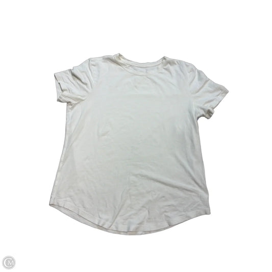 Athletic Top Short Sleeve By Lululemon In White, Size: S