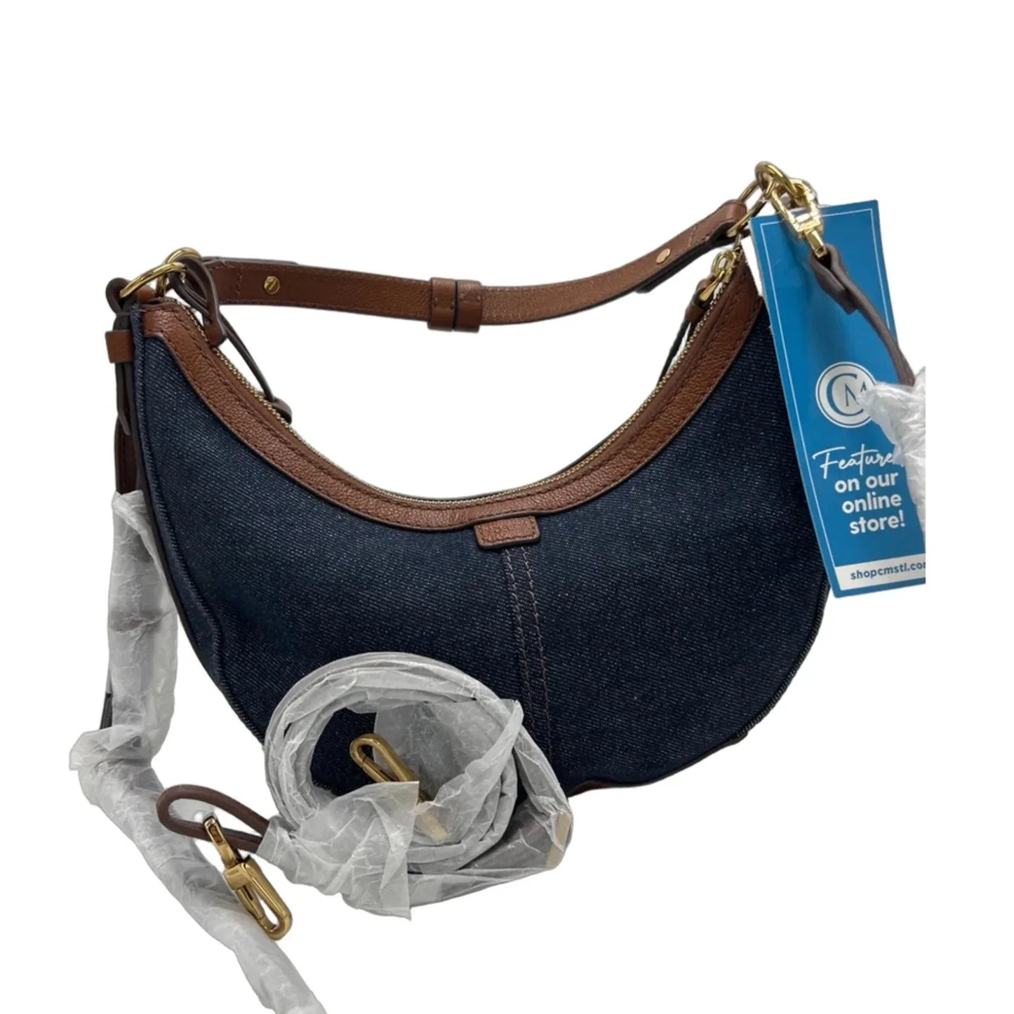 New! Denim Handbag Designer By Fossil