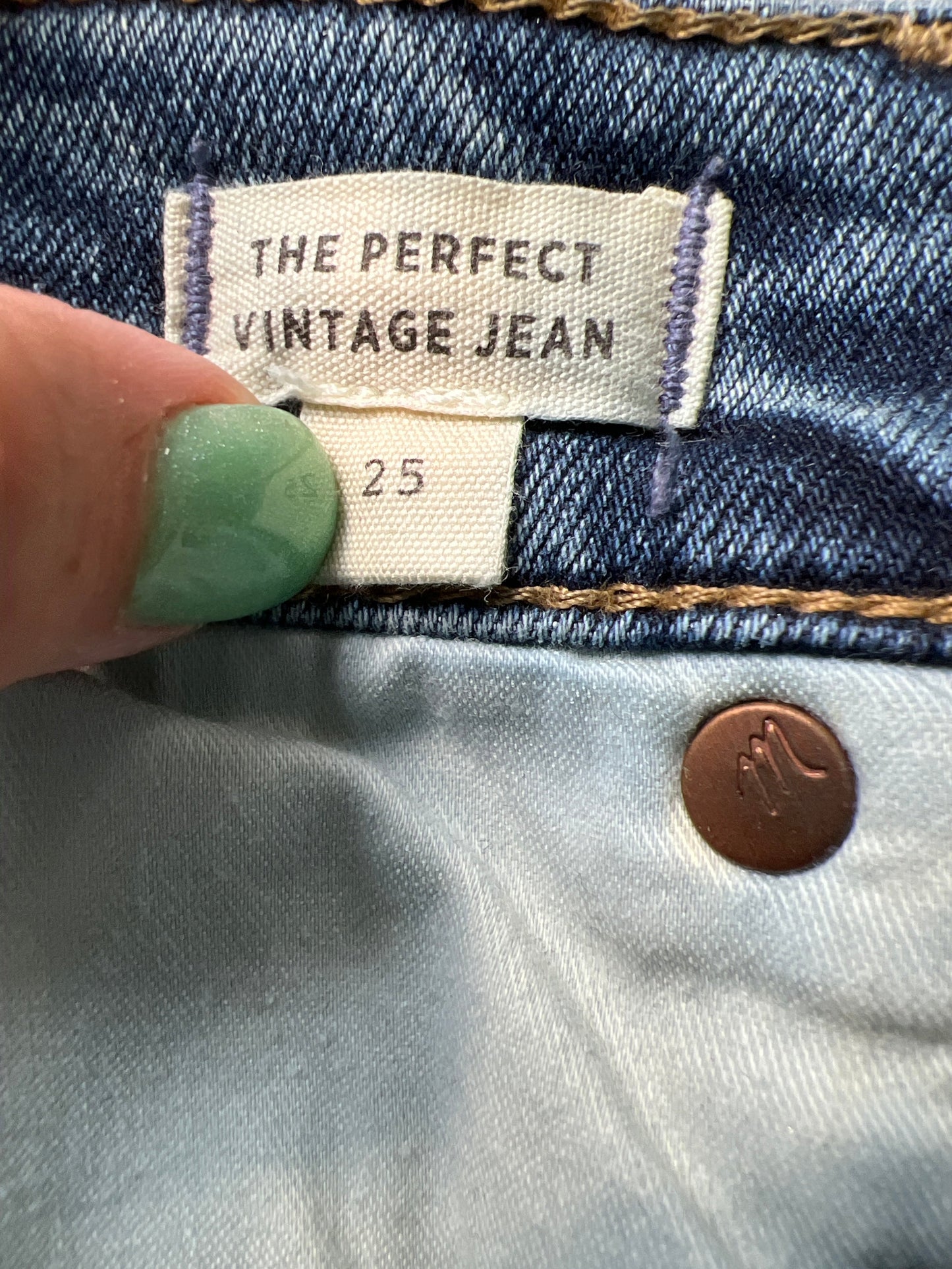 Denim Jeans Designer Madewell, Size 0