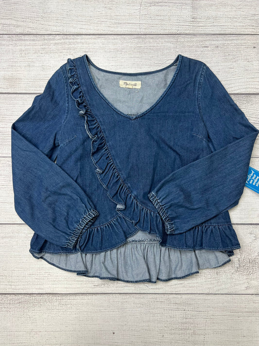 Denim Top Long Sleeve Madewell, Size S