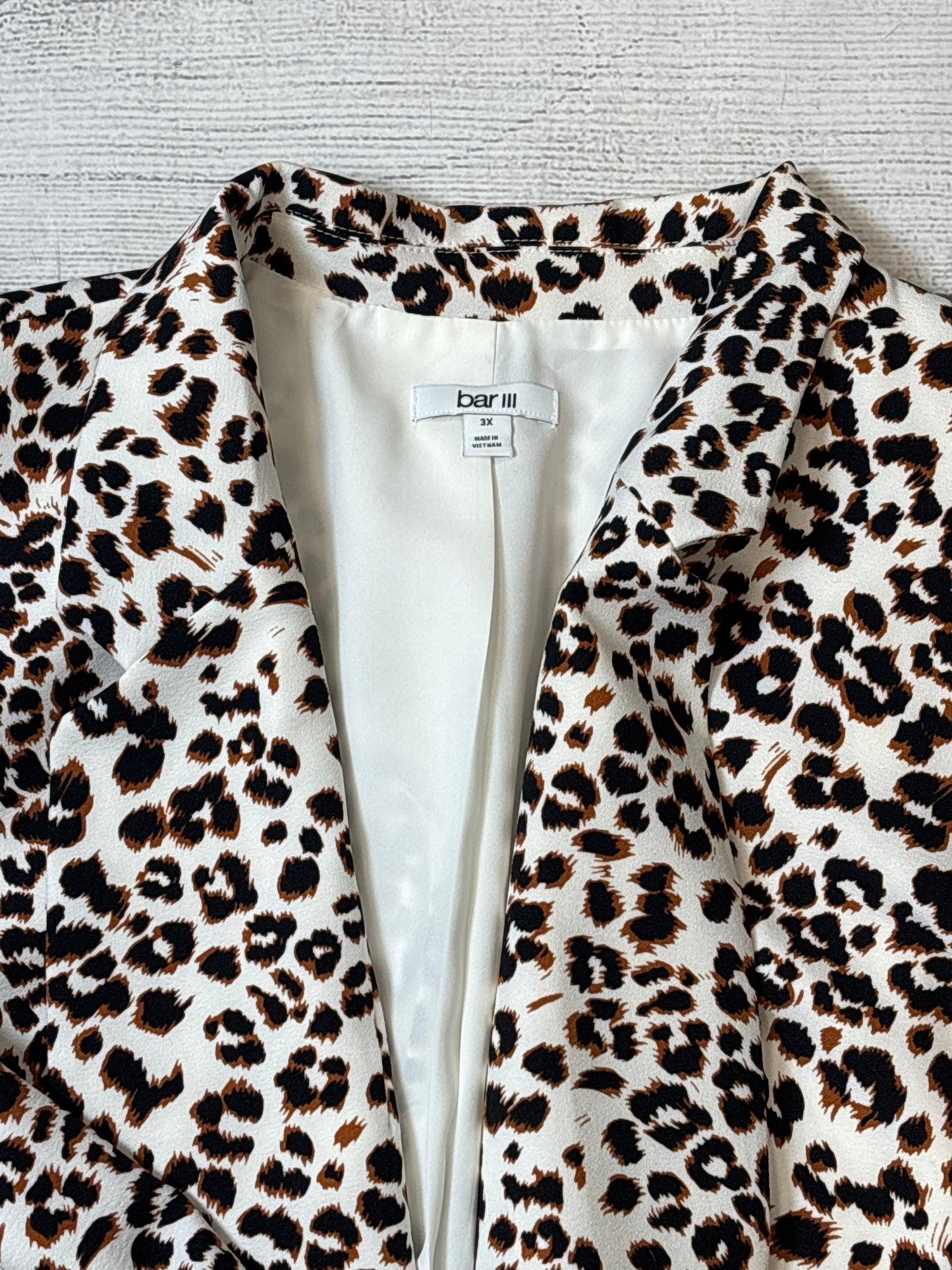 Blazer By Bar Iii In Animal Print, Size: 3x